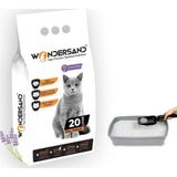 Wondersand Premium Beyaz Bentonit İnce Taneli Lavanta Kokulu Topaklanan 20 lt Kedi Kumu