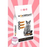 Wondersand Premium Beyaz Bentonit Kalın Taneli Bebek Pudra Kokulu Topaklanan 20 lt Kedi Kumu