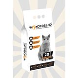 Wondersand Premium Beyaz Bentonit Kalın Taneli KokusuzTopaklanan 20 lt Kedi Kumu