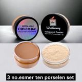 Wonderway Porselen Fondöten & Transparan Pudra Set No:3 Esmer Ten Doğal Görünüm Sağlayan Özellikler