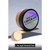 Wonderway Yoğun Kapatıcı Porselen Fondöten - Botox Effect No:1 Açık Kumral Ten Sünger Ve Göz Kalemi Açık Ten