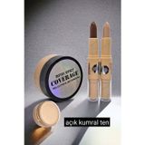 Wonderway Yoğun Kapatıcı Porselen Fondöten & Kontür Set - Açık Kumral Ten Açık Ten