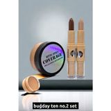 Wonderway Yoğun Kapatıcı Porselen Fondöten & Kontür Set - Buğday Ten Kumral Ten