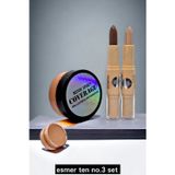 Wonderway Yoğun Kapatıcı Porselen Fondöten & Kontür Set - Esmer Ten Esmer Ten
