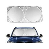 Wonkey - Araba Ön Cam Güneşlik, Otomobil Güneşliği, Uv Korumalı, Araç İçin Katlanabilir Ve Geri Çekilebilir Gölgelik - Saklama Çantalı. 150X70 Cm