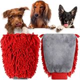 WONKEY - Köpek Yıkama ve Kurulama Eldiveni – Mikrofiber Pet Havlusu, Hızlı Su Emici, Tüy Kurulama Eldiveni, Kedi ve Köpek Banyo Eldiveni, Evcil Hayvan Bakım Eldiveni, Pati Silme Eldiveni