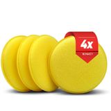 Wonkey - Oto Pasta Cila Wax Pedi Süngeri , Araba Ve Torpido Parlatma Ve Temizleme Aplikatörü , Polisaj Süngeri, Deri Koltuk Parlatma , Araç Boya Parlatma Ve Wax Uygulama Pedi 4 Adet