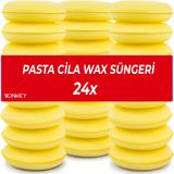 WONKEY - Pasta Cila Wax Pedi Süngeri, Araba ve Torpido Parlatma ve Temizleme Aplikatörü, Polisaj Süngeri, Deri Koltuk Parlatma, Araç Boya Parlatma ve Wax Uygulama Pedi ((24 Adet)