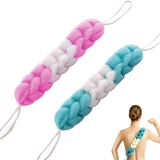 WONKEY - Uzun Esnek Duş Lifi, Sırt Ovma Kesesi, Yumuşak Banyo Lifi, Ovma Süngeri, Kadınlar ve Erkekler için Sırt Ovma için Kese, Peeling ve Hamam Kesesi (2 Adet)