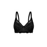 wonna lingerie güngören2348- Tül Detaylı Dantelli Sütyen - Dolgusuz - 2348 - Siyah