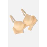 wonna lingerie güngören2821. Lazer Kesim Dikişsiz Desteksiz Sütyen - 2821 - Ten