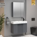 Wons Berlin 80 cm Antrasit Banyo Dolabı