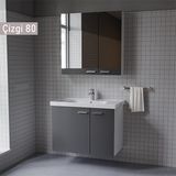 Wons Çizgi 80 cm Antrasit Gri Banyo Dolabı
