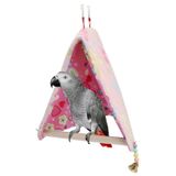 Wontee Kuş Pelüş Levrek Çadır Kış Sıcak Üçgen Hamak Yuva Yatak Papağan Budgie Parakeet Cockatiel Muhabbet Kuşu (M)