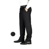 wontilotte Erkek Siyah Cotton Regular Fit Kumaş Pantolon (black)