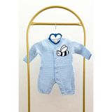 Wonwood %100 Organik Pamuk 4 Katlı Müslin Bebek/çocuk Tulumu - 1,5 - 2 Yaş - Açık Mavi