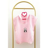 Wonwood %100 Organik Pamuk 4 Katlı Müslin Kapşonlu Bebek Havlu - Pembe - 0 - 1 Yaş