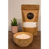 Wonwood Inci Tozu Mum - Sonsuzluk Mumu 250 Gr. (10 Adet Fitil Ile) - Beyaz