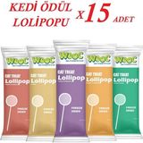 Wooc Lollipop Kedi Ödül Maması 1,4 Gr*15 Bal Kabağı Aromalı Eğitim İçin Uygun