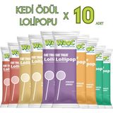 Wooc Super Premium Kedi Ödül Lolipopu 10'lu Yetişkin Kediler İçin Karışık Lezzetler