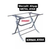Wood Ahşap Werzalit Metal Masa Ayagı Kırmalı 70X120 - 80X140