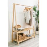 Wood Bazaar Konfeksiyon Elbise Askılık Iki Raflı 148 X 106 Cm