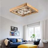 Wood Design World 60x60 Cm Ahşap Çerçeve Avize Led Aydınlatma - Beyaz - ışık rengi