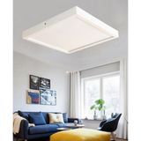 Wood Design World Ahşap Beyaz Çerçeveli Tavan LED Aydınlatma Avize - 1