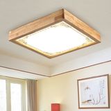 Wood Design World Ahşap Çerçeve Kenar Motifli Tavan LED Aydınlatma Avize - Beyaz - 1