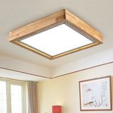 Wood Design World Ahşap Çerçeve Motifli Tavan LED Aydınlatma Avize - Beyaz - 1