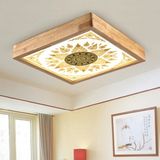 Wood Design World Ahşap Çerçeve Tavan LED Aydınlatma Avize - Beyaz - 1