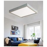 Wood Design World Ahşap Gri Çerçeveli Tavan 1'li Beyaz LED Aydınlatma Avize