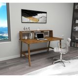 Wood Face Lucy Doğal Ahşap Çalışma Masası Ceviz Renk - 12 x 1