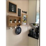 Wood Home Works Ahşap Mutfak Dekor Tablo Seti Klasik Tasarım 6 Parça Doğal Ahşap - Ahşap Rengi