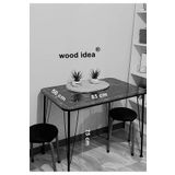 wood idea 50x85 Cm Firkete Ayaklı Mermer Desen Mutfak Masası,yemek Masası..balkon Masası