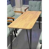 Wood Idea 60×110 Metal Ayaklı Masa Mutfak Masası Çalışma Masası B Çam