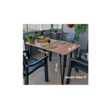 wood idea 60×110 Metal Ayaklı Masa Mutfak Masası Çalışma Masası Bilgisayar Masası