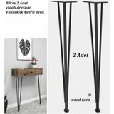 Wood İdea 88 cm 2 Adet Yükseklik Ayarlı Metal Dresuar Ayağı