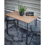 Wood Idea Metal Ayaklı 60X90 Mutfak Masası Balkon Masası Çalışma Masası - 60 x 90 - Atlantik Çam