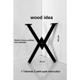 wood idea Metal Sehpa Ayakları bench ayağı retro Model Ayak Dekoratif Ahşap Kütük Masif Zigon Ayağı