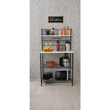 wood idea WOOD İDEA 4 RAF KAHVE KÖŞESİ ÇOK AMAÇLI MUTFAK DOLAP