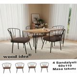 wood idea Yemek Masası Mutfak Masası ,balkon masası 60x110 atlantik çam
