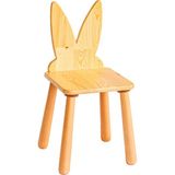 Wood & Joy Doğal Ahşap Çocuk Sandalye Tavşan
