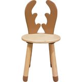 Wood & Joy Doğal Ahşap Renkli Çocuk Sandalye Geyik - Bej