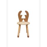 Wood & Joy Doğal Ahşap Renkli Çocuk Sandalye Geyik