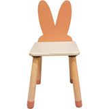 Wood & Joy Doğal Ahşap Renkli Çocuk Sandalye Tavşan - Bej