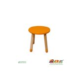 Wood & Joy Doğal Ahşap Renkli Çocuk Tabure (Turuncu)