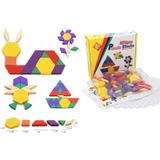 Wood Kids Tangram Zeka Geliştirici Ahşap Bloklar (125 Adet)