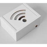 Wood Life Duvar Düzenleyici Ahşap Dekoratif Beyaz Wifi Kutusu