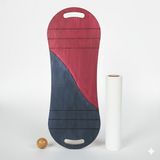 Wood Stone Art Kırmızı/lacivert Denge Tahtası Balance Roller Board Çift Fonksiyonlu Sörf Eğitim Tahtası Kaykay Eğitim Tahtası